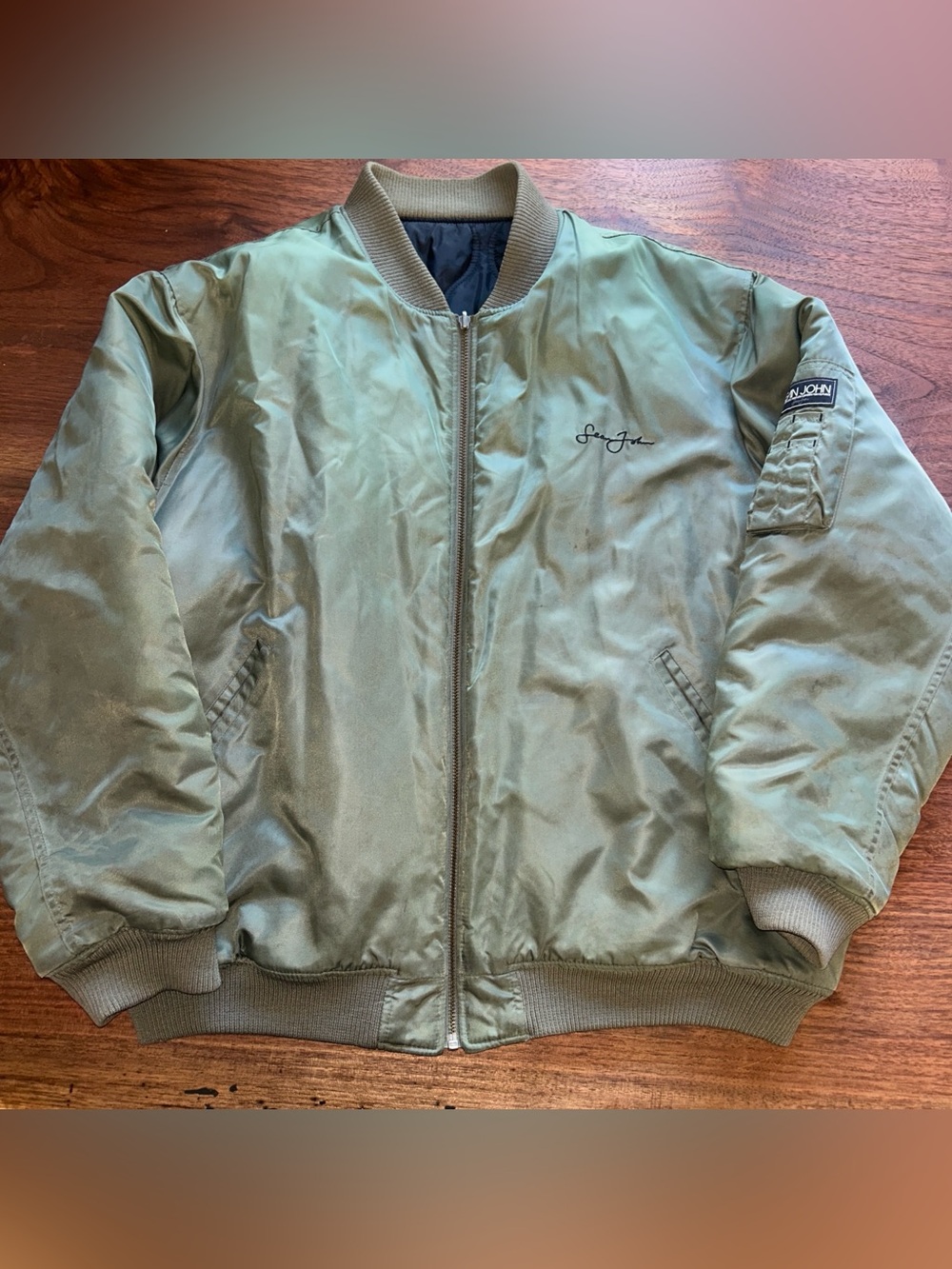 Sean john Military Ranger green bomber jacket Men’s Size XXL #4011 rn 54163